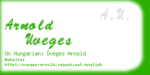 arnold uveges business card
